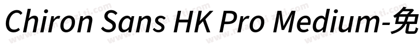 Chiron Sans HK Pro Medium字体转换